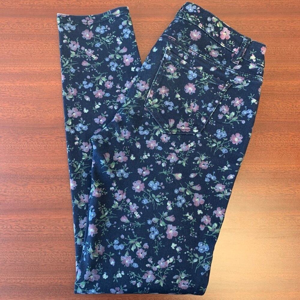 Tinseltown Skinny Stretchy Flower Pants